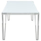 Pauline Rectangular 64-inch Glass Top Dining Table Chrome