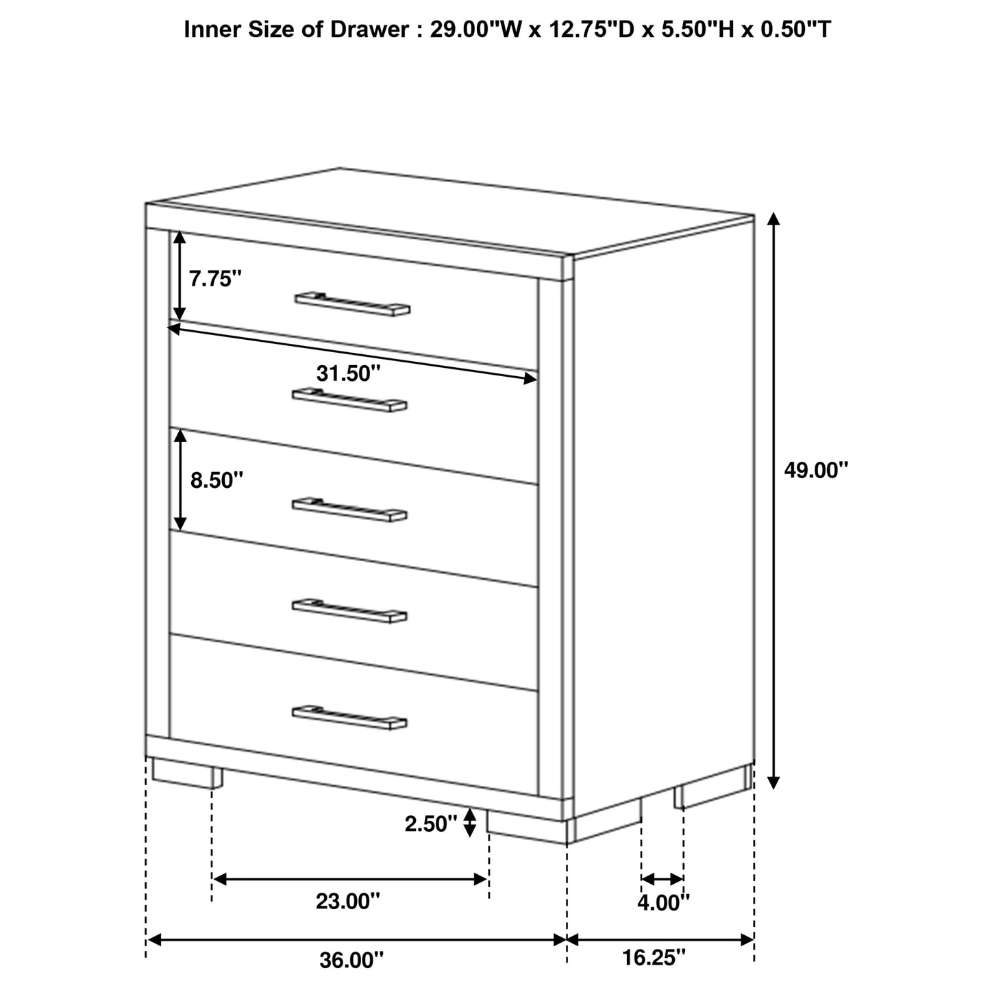 Jessica 5-piece Eastern King Bedroom Set Cappuccino