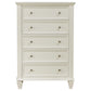 Sandy Beach 5-drawer Bedroom Chest Cream White