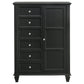 Sandy Beach 8-drawer Door Chest Black