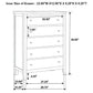 Carlton 5-drawer Bedroom Chest Cappuccino