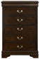 Louis Philippe 5-piece Eastern King Bedroom Set Cappuccino