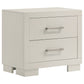 Jessica 4-piece Eastern King LED Bedroom Set Cream White