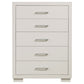 Jessica 5-drawer Bedroom Chest Cream White