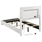 Felicity Wood Twin LED Panel Bed White High Gloss