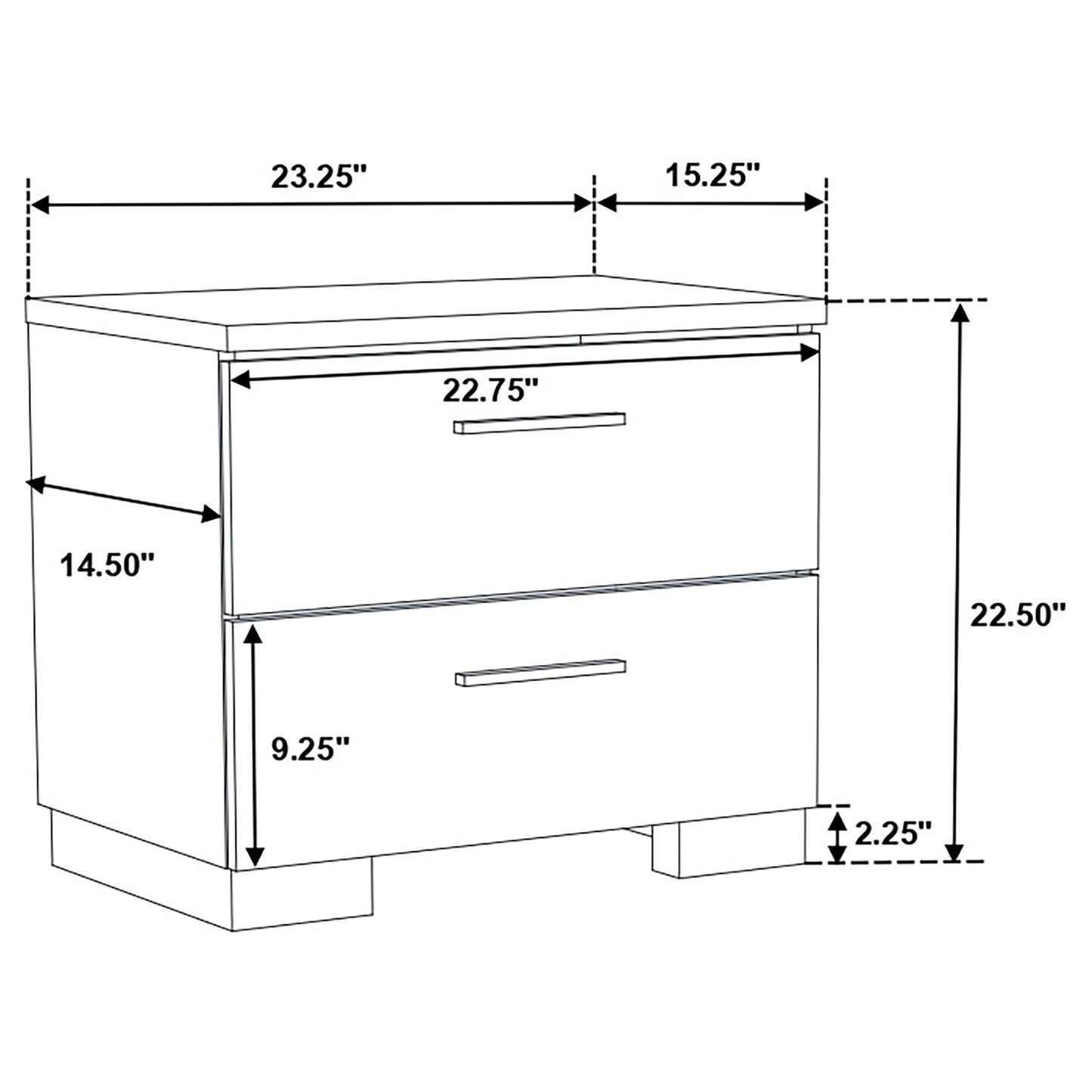 Felicity 4-piece California King Bedroom Set White Gloss