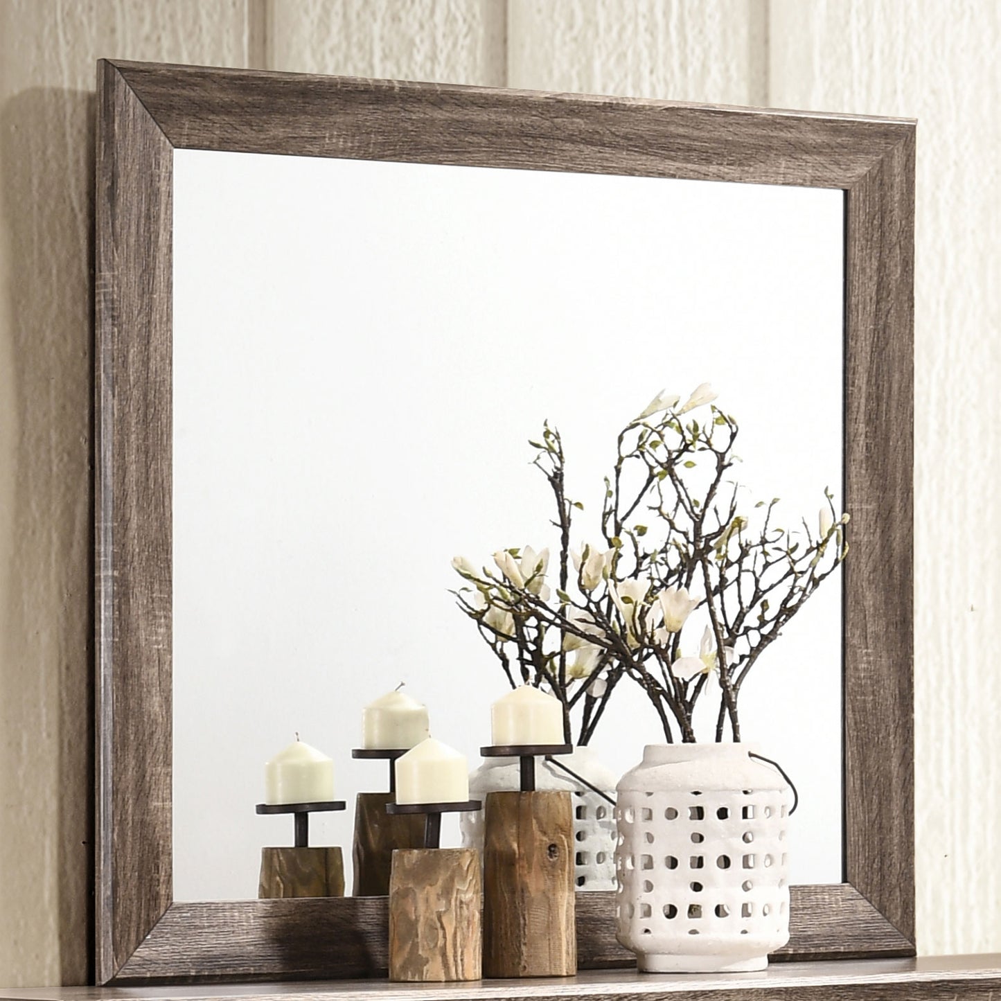 Kauffman Dresser Mirror Washed Taupe