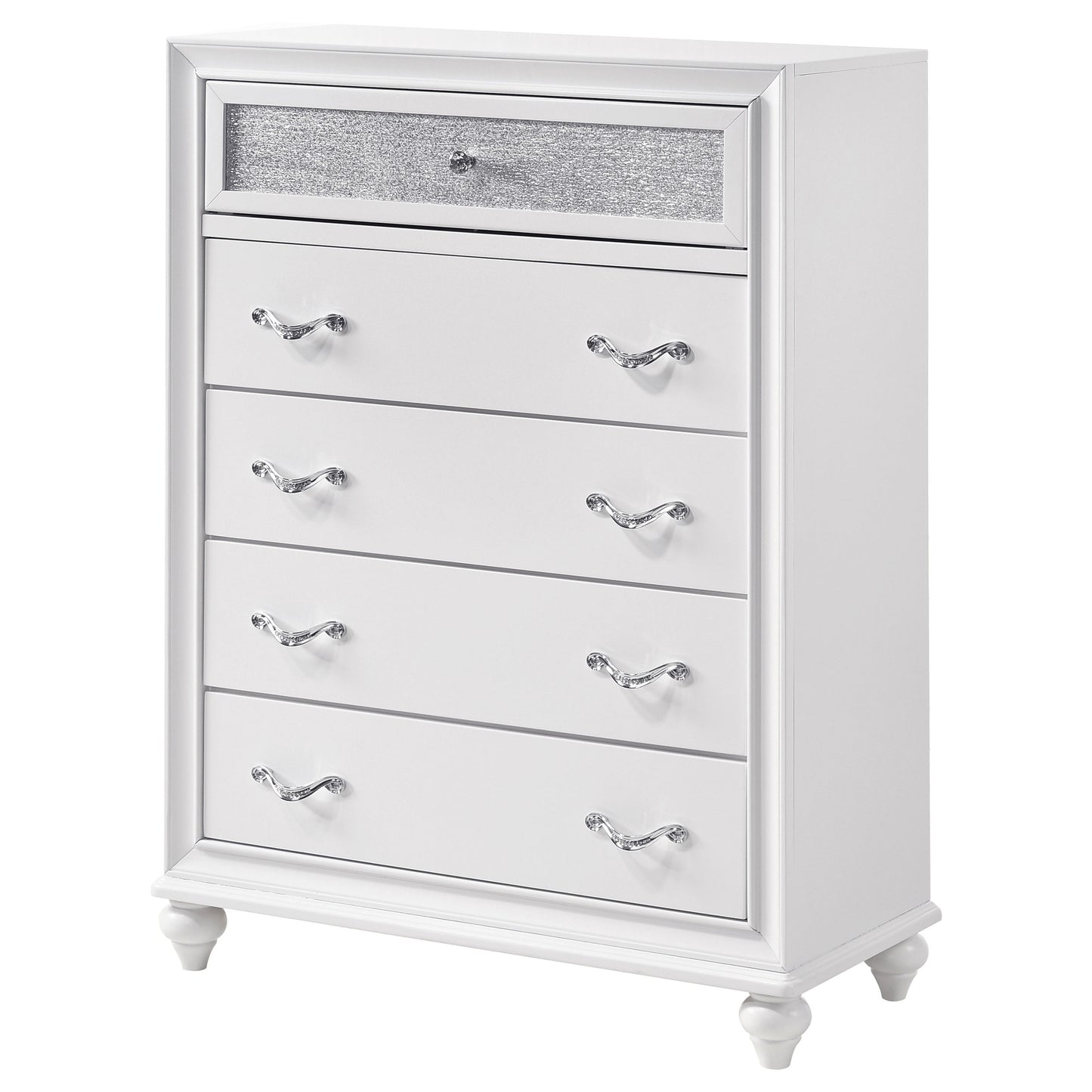 Barzini 5-drawer Bedroom Chest White