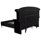 Deanna Upholstered California King Wingback Bed Black