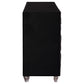 Deanna 7-drawer Upholstered Dresser Black