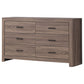 Brantford 6-drawer Dresser Barrel Oak