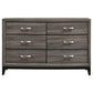 Watson 6-drawer Dresser Grey Oak