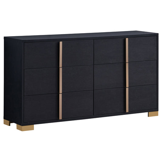 Marceline 6-drawer Dresser Black