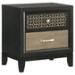 Valencia 2-drawer Nightstand Black