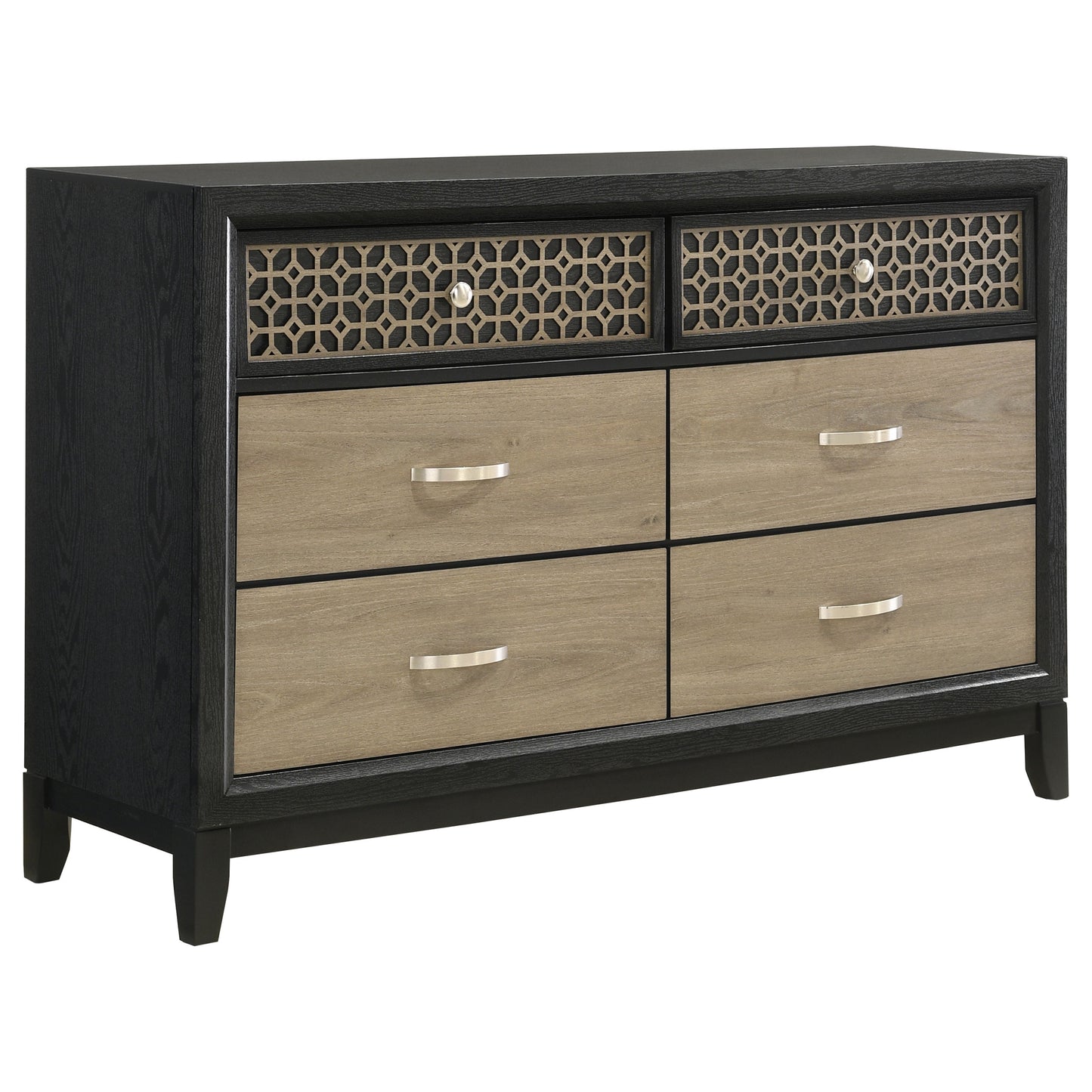 Valencia 6-drawer Dresser Black