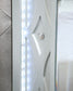 Gunnison Wood Eastern King LED Panel Bed Silver Metallic