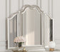 Evangeline Tri-Fold Vanity Mirror Silver Oak