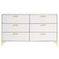 Kendall 6-drawer Dresser White