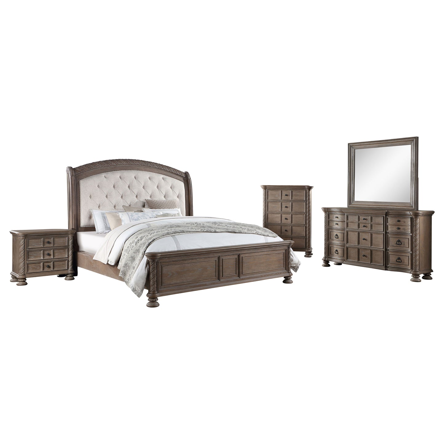 Emmett 5-piece Queen Bedroom Set Walnut