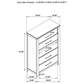 Kieran 5-drawer Bedroom Chest Grey