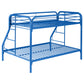 Morgan Metal Twin Over Full Bunk Bed Blue