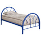 Marjorie Metal Twin Open Frame Bed Blue