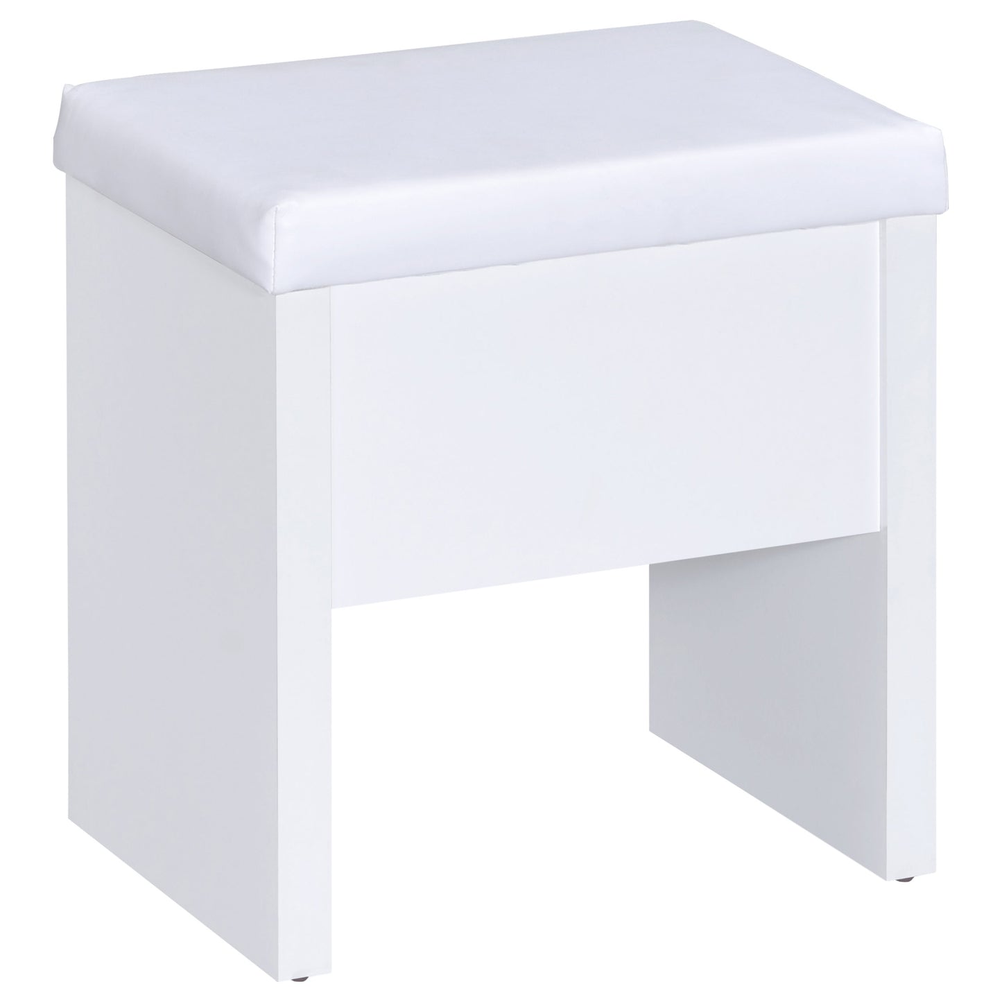 Harvey Vanity Set with Lift-Top Stool White