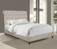 Devon 57-inch Upholstered Eastern King Panel Bed Beige