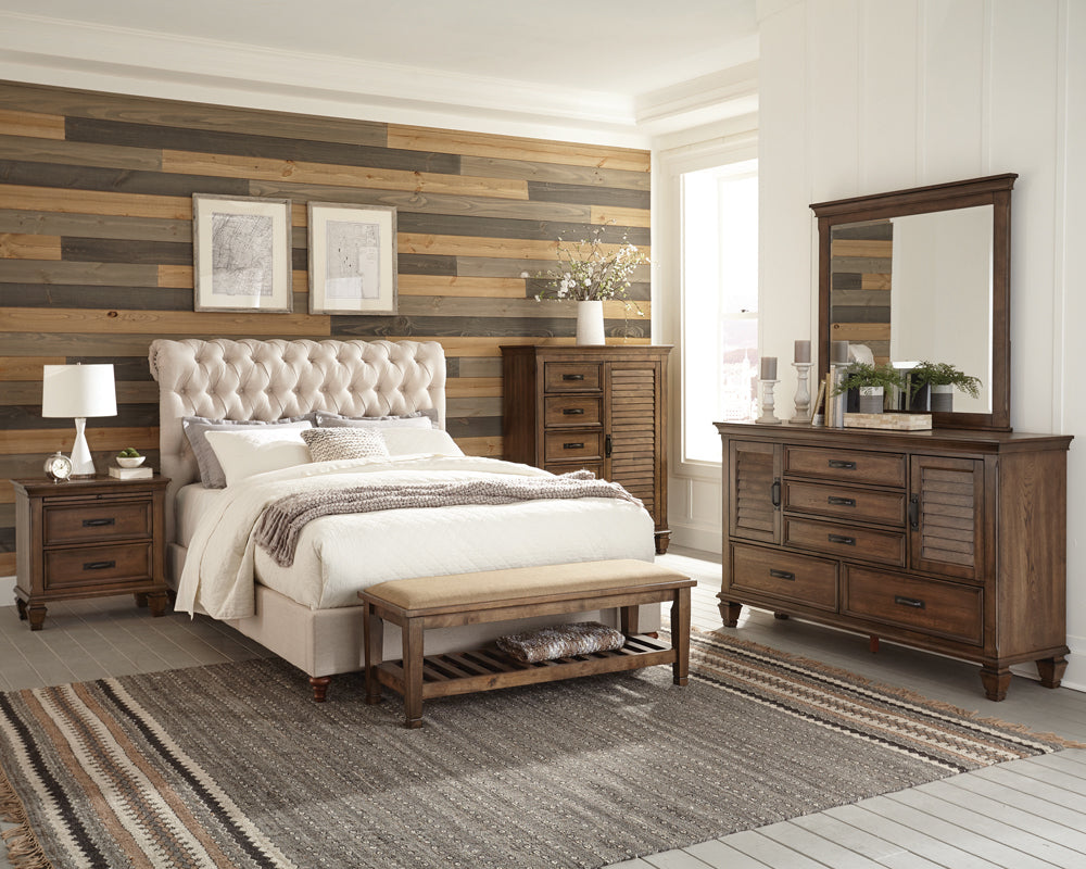 Devon 5-piece California King Bedroom Set Beige and Oak