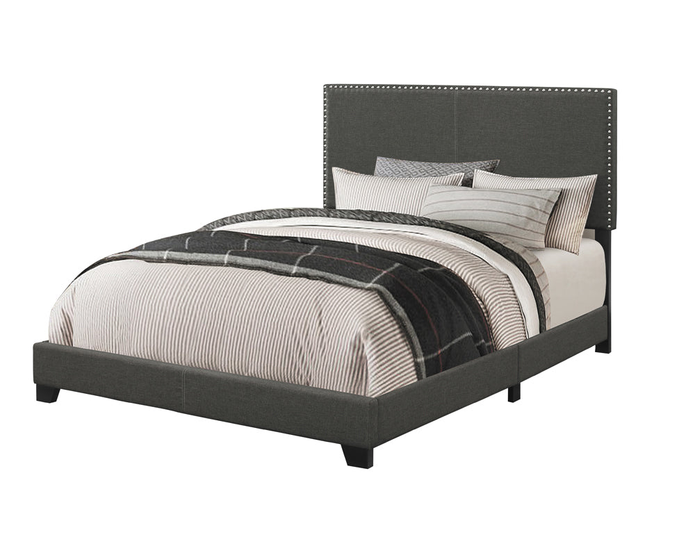 Boyd Upholstered Eastern King Panel Bed Charcoal