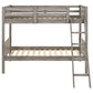 Ryder Wood Twin Over Twin Bunk Bed Weathered Taupe