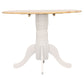 Allison Round 40-inch Drop Leaf Extension Dining Table White