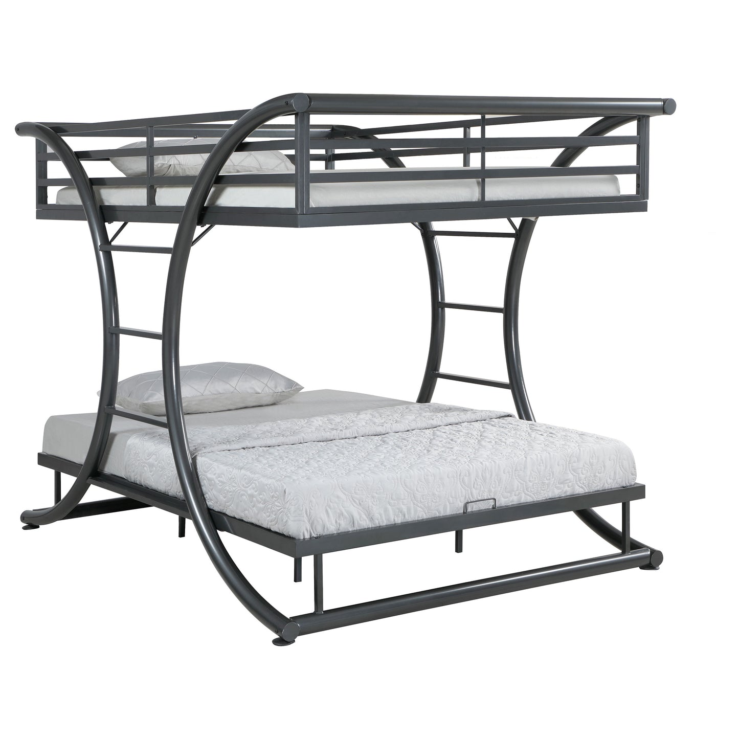 Stephan Metal Full Over Full Bunk Bed Gunmetal