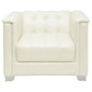 Chaviano 4-piece Upholstered Track Arm Sofa Set Pearl White