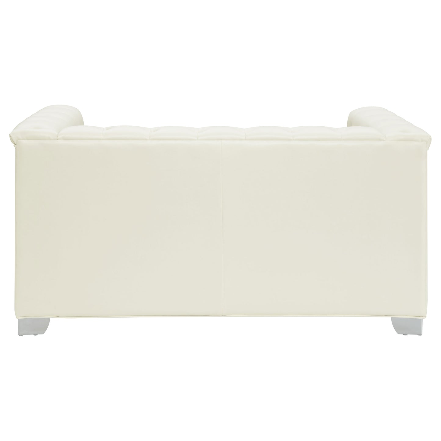 Chaviano Upholstered Track Arm Loveseat Pearl White