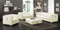 Chaviano Upholstered Track Arm Loveseat Pearl White