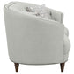 Avonlea Upholstered Sloped Arm Loveseat Grey Fabric