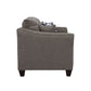 Salizar Upholstered Flared Arm Loveseat Charcoal Grey