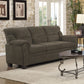 Clementine Upholstered Padded Arm Sofa Brown