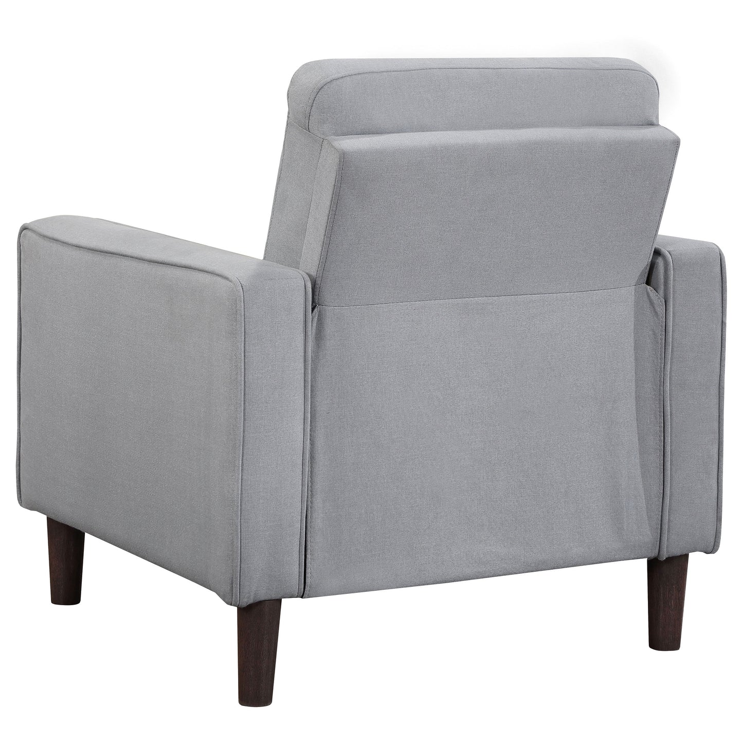 Bowen Upholstered Track Arm Tufted Accent Chair Grey