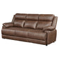 Ellington Upholstered Padded Arm Sofa Dark Brown