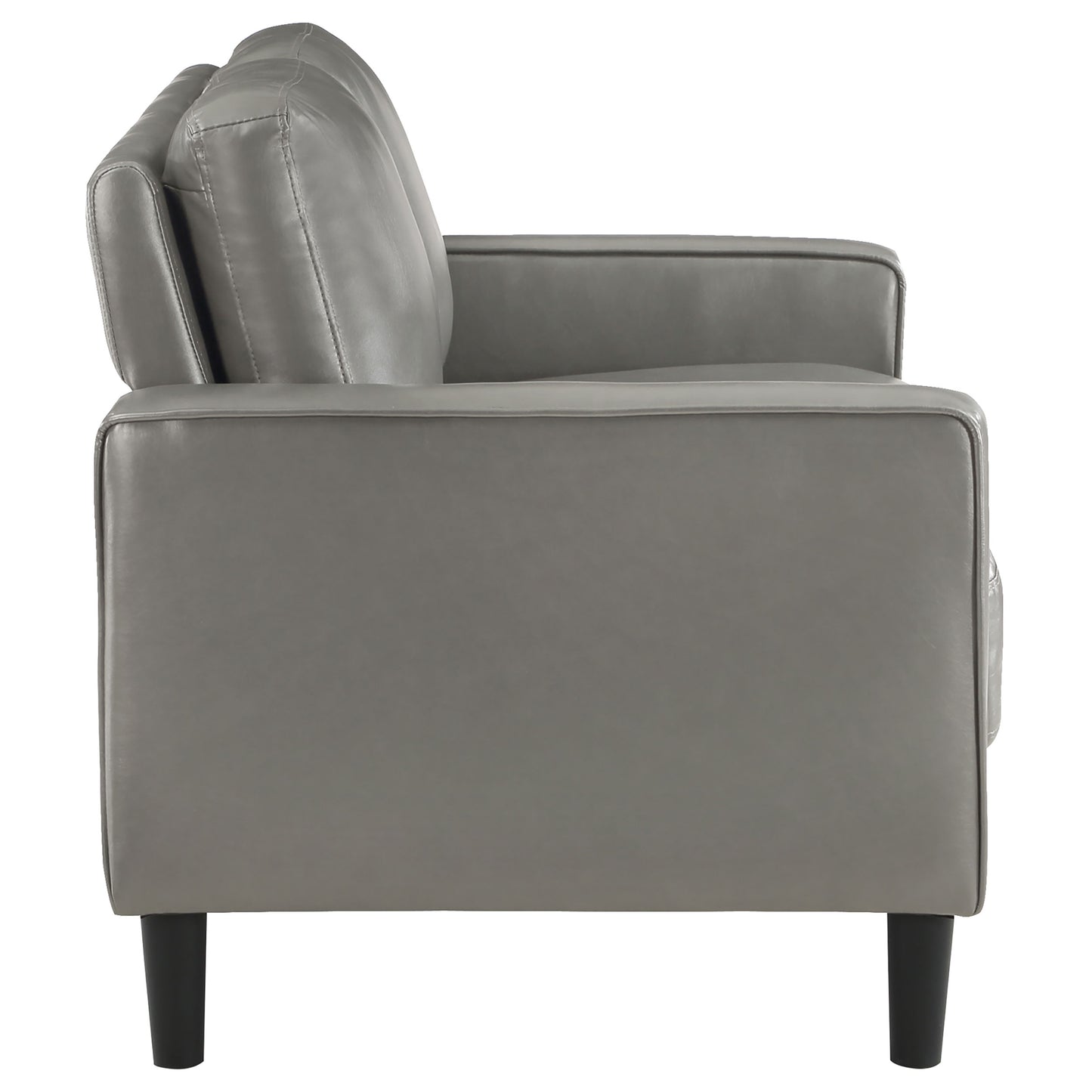 Ruth Upholstered Track Arm Loveseat Grey