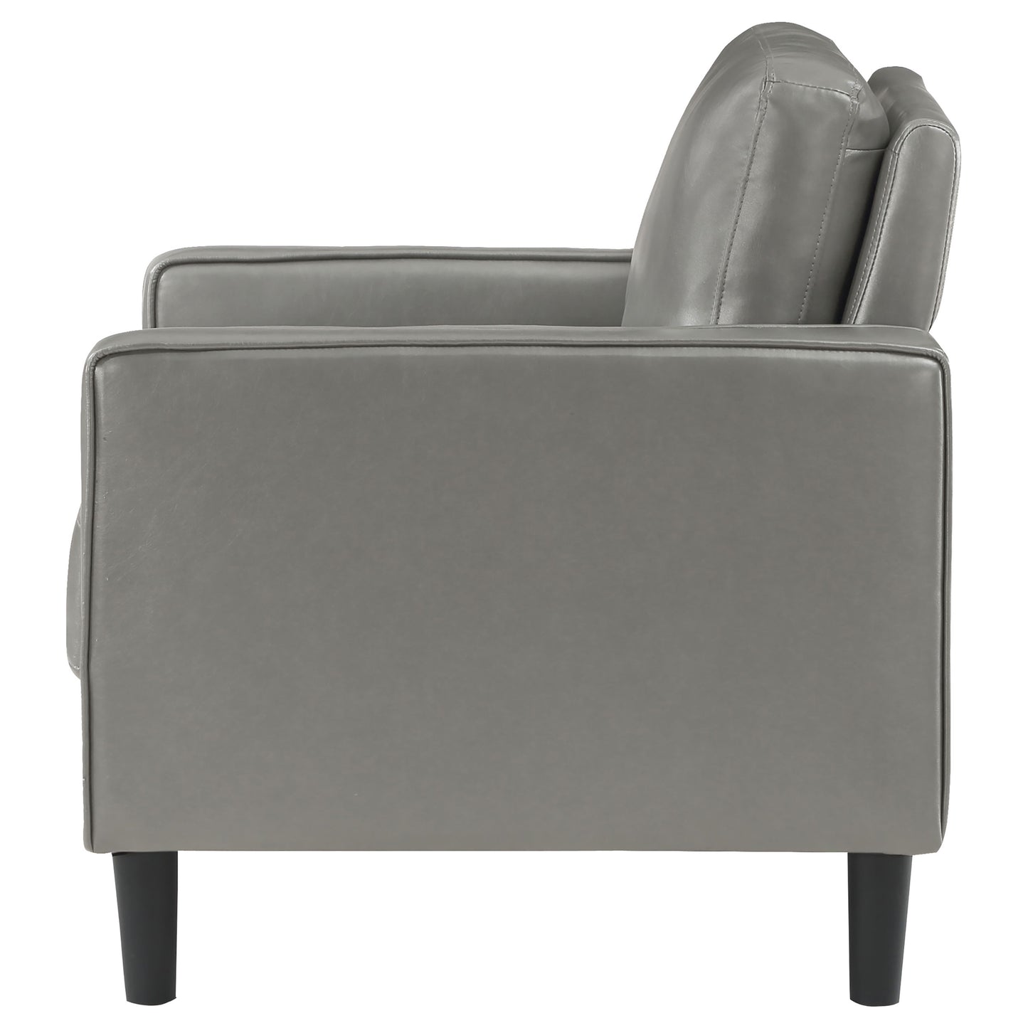 Ruth Upholstered Track Arm Accent Chair Grey