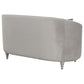 Avonlea Upholstered Sloped Arm Loveseat Grey Velvet