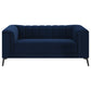 Chalet 2-piece Upholstered Tuxedo Arm Tufted Sofa Set Blue