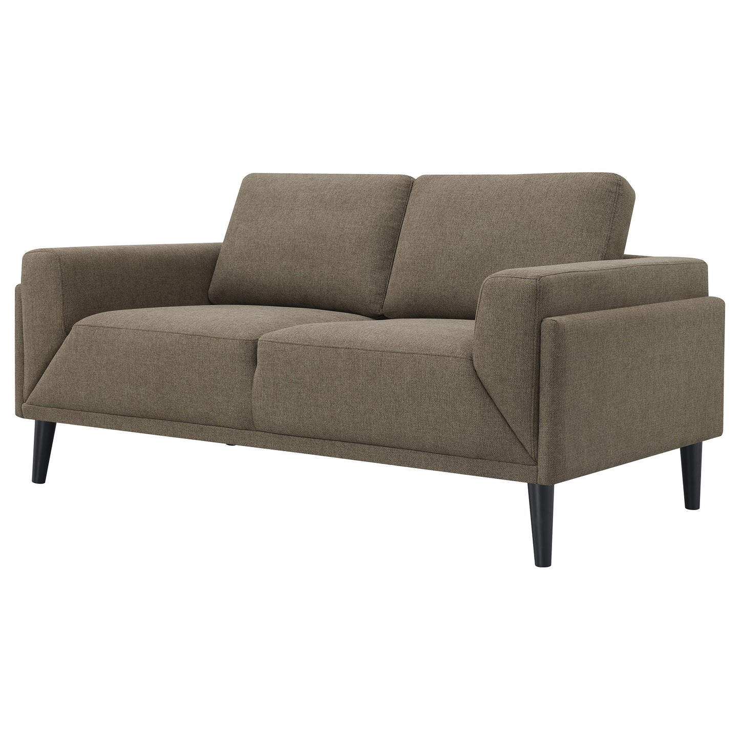 Rilynn Upholstered Track Arm Loveseat Brown