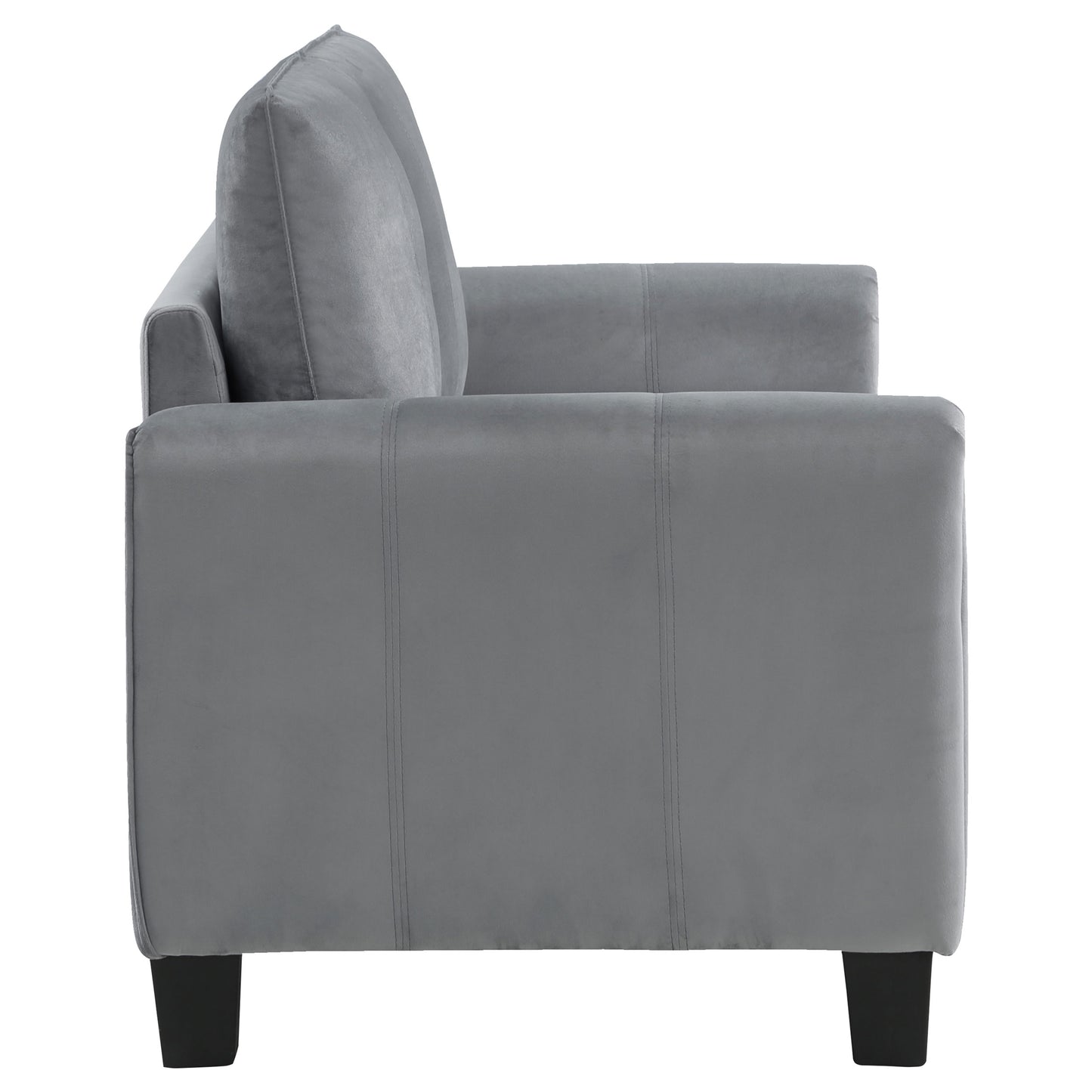 Davis Upholstered Rolled Arm Loveseat Grey