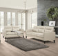 Jonah 2-piece Upholstered Track Arm Sofa Set Ivory