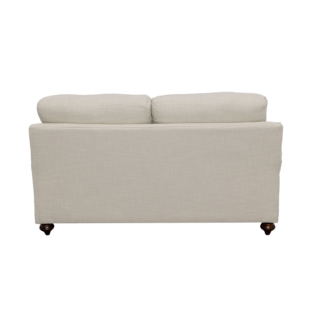 Glenn Upholstered English Arm Loveseat Light Grey and Grey