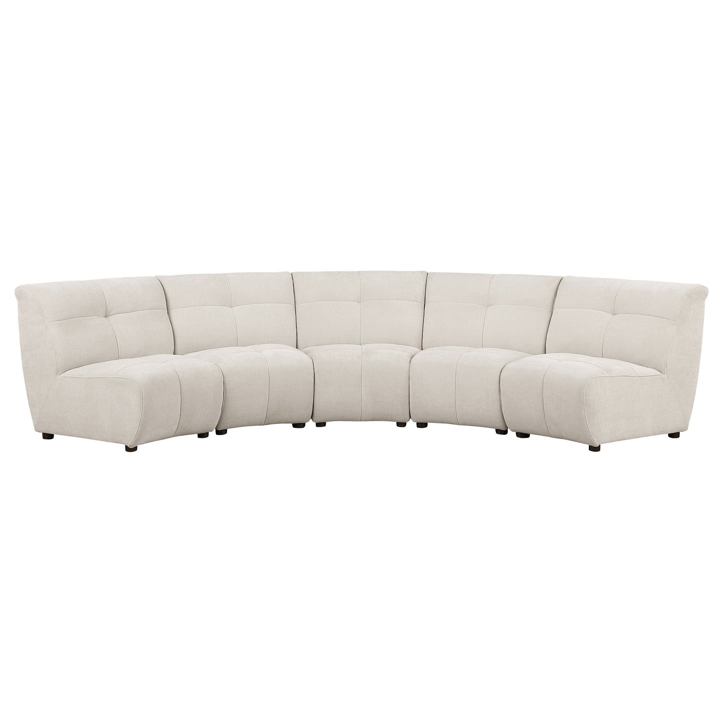 Charlotte 5-piece Upholstered Modular Sectional Sofa Ivory